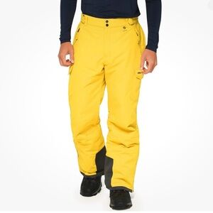 NEW Ski Snowboard Winter Pants Waterproof Mens Size 4XL 52-54W 34L Yellow